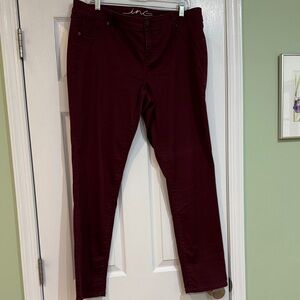 INC International Concepts Women's Dark Red Skinny Jeans